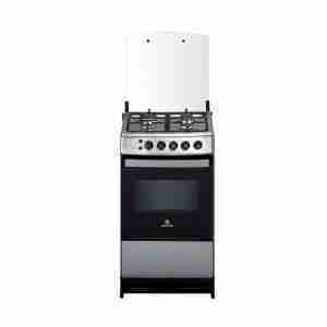 Cocina Indurama Bilbao de 4 quemadores con tapa de vidrio y acabado inox