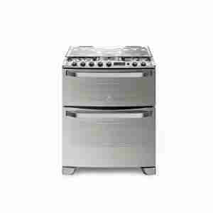 Cocina Electrolux 76DXR con doble horno a gas y 5 quemadores