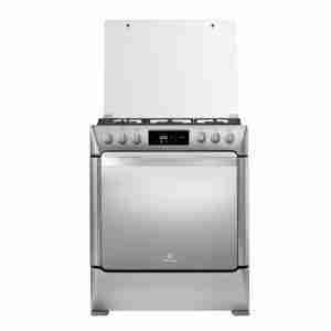 Cocina Indurama Monaco de 5 quemadores en acabado inox con tapa de vidrio