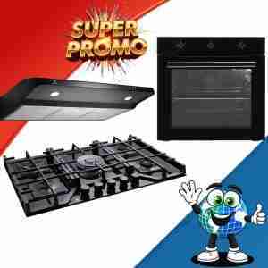 COMBO EMPOTRABLE INDURAMA EXTRACTOR + ENCIMERA + HORNO